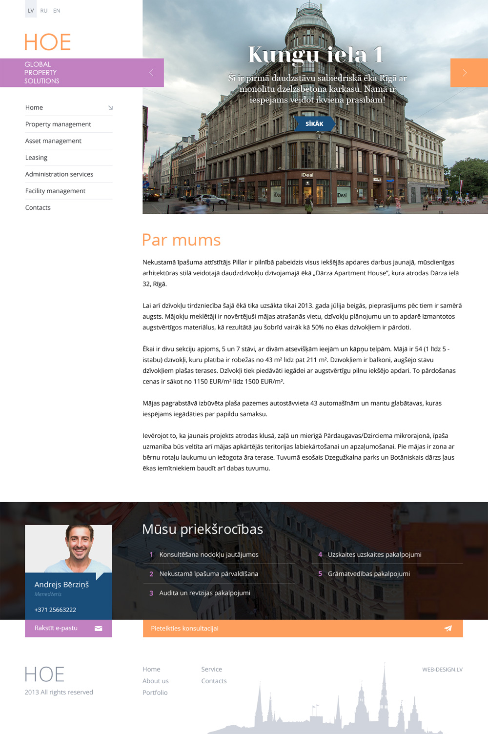 Global Property Solutions - Portfolio web-design